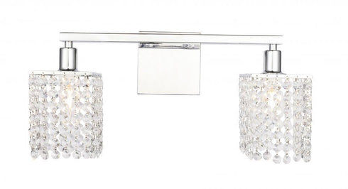 Living District 5 Light Phineas 2 Light Chrome And Clear Crystals Model: LD7009C