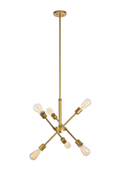 Living District Axel 5 Light Pendant Model: LD8017D18BR