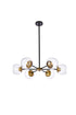 Living District Briggs 6 Light Pendant Model: LD644D30BK