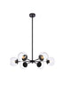 Living District Briggs 6 Light Pendant Model: LD644D30BK