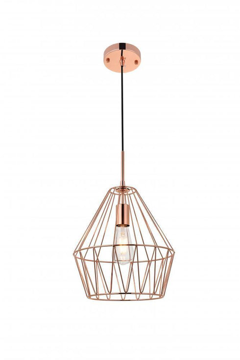 Living District Candor 1 Light Pendant Model: LD4008D11BK