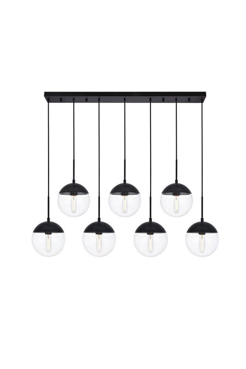 Living District Eclipse 7 Light Pendant Model: LD6087BK