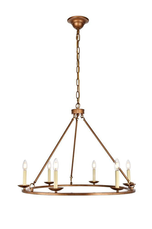 Living District Maine 6 Light Chandelier Model: LD6010D32BN