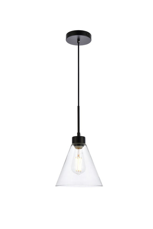 Living District Mera 1 Light Pendant Model: LD2501BK