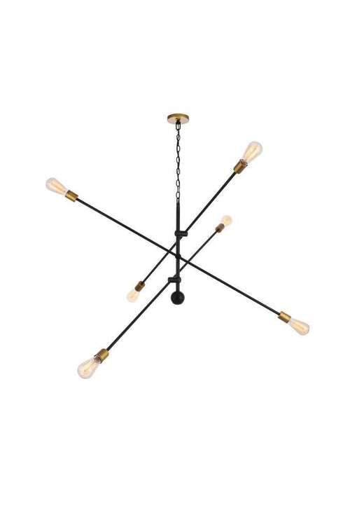 Living District Axel 6 Light Pendant Model: LD8014D55BR