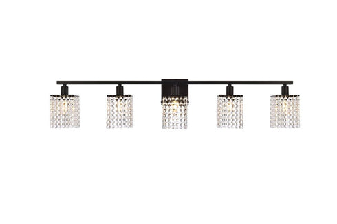 Living District Phineas 5 Light Vanity Model: LD7014BK