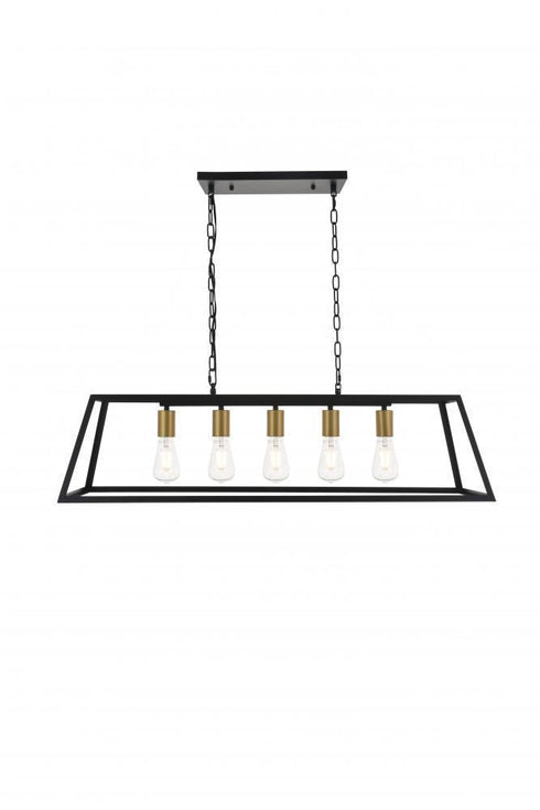 Living District Resolute 5 Light Pendant Model: LD4061D38BK