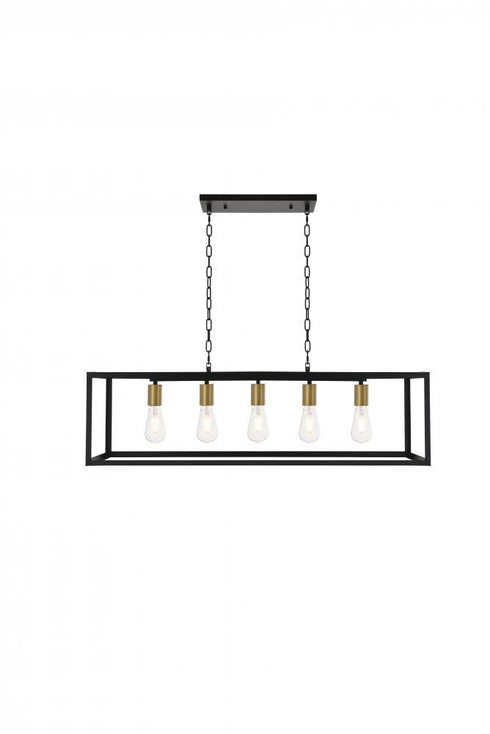 Living District Resolute 5 Light Pendant Model: LD4063D38BK