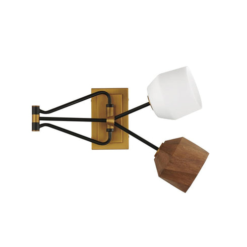 Maxim Akimbo Wall Sconce Model: 28272DBZAB