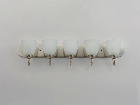 Maxim Axis 5 Light Strip Bath Vanity Model: 11385FTSN