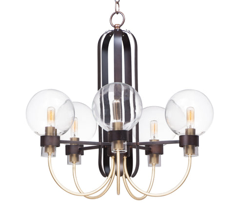 Maxim Bauhaus Single Tier Chandelier Model: 30516CLBZSBR