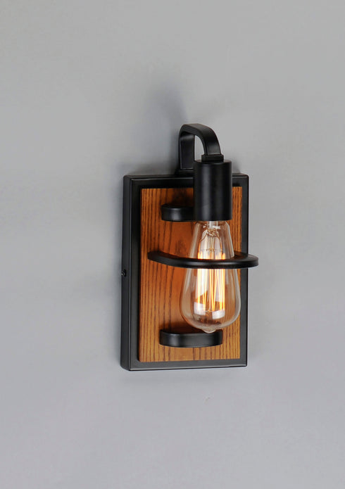 Maxim Black Forest 1 Light Wall Sconce Model: 10301BKASB