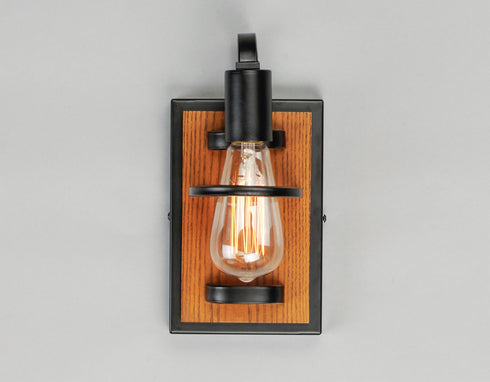 Maxim Black Forest 1 Light Wall Sconce Model: 10301BKASB