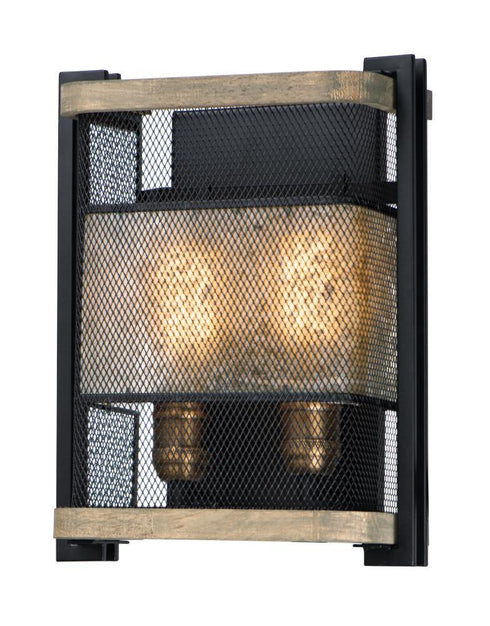 Maxim Boundry Wall Sconce Model: 27562BKBWAB