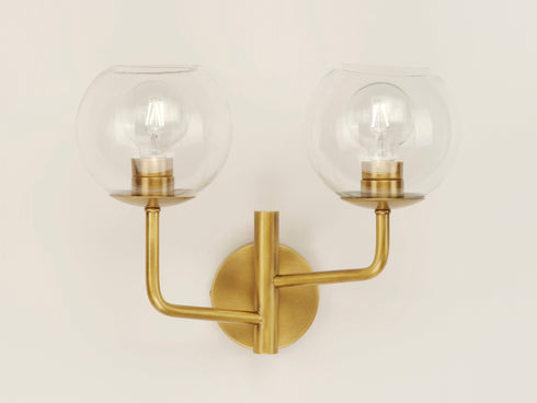 Maxim Branch 2 Light Wall Sconce Model: 38412CLNAB