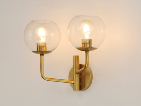 Maxim Branch 2 Light Wall Sconce Model: 38412CLNAB