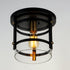 Maxim Capitol 1 Light Flush Mount Model: 2641BKAB