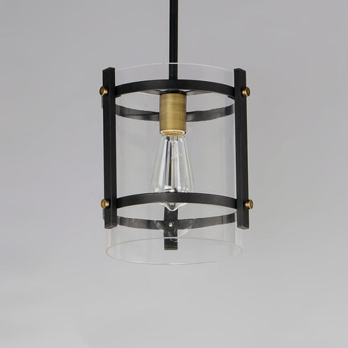 Maxim Capitol 1 Light Pendant Model: 2649BKAB
