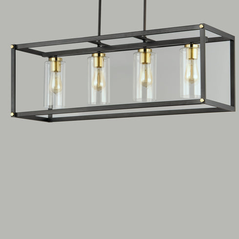 Maxim Capitol 4 Light Linear Pendant Model: 2644BKAB