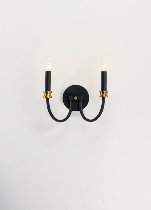 Maxim Charlton Wall Sconce Model: 11372BKAB
