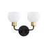 Maxim Coraline 2 Light Wall Sconce Model: 11272SWBK