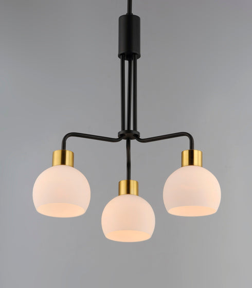 Maxim Coraline 3 Light Chandelier Model: 11276SWBK