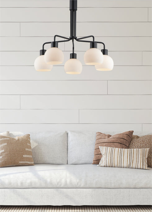 Maxim Coraline 5 Light Chandelier Model: 11277SWBK