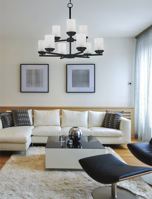 Maxim Corona Multi Tier Chandelier Model: 10206FTBK