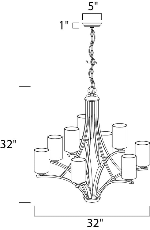 Maxim Deven Multi Tier Chandelier Model: 20036SWBK