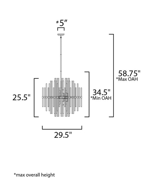 Maxim Divine Multi Light Pendant Model: 38406CLHR