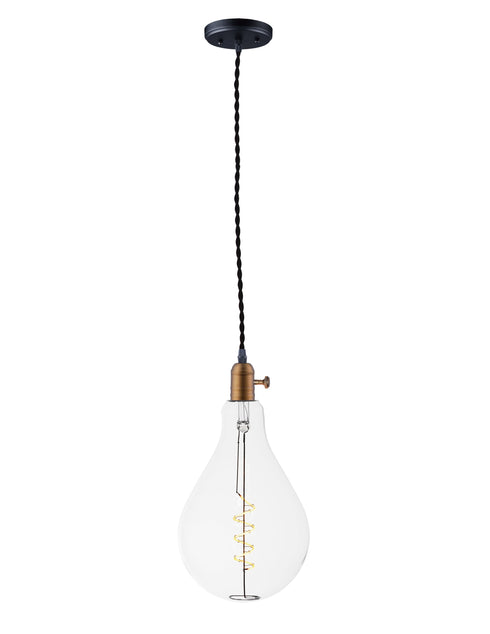 Maxim Early Electric Single Pendant Model: 12120BKAB/BUL-A50