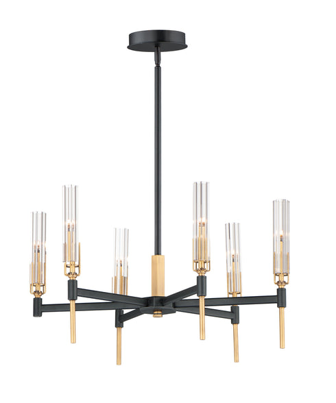 Maxim Flambeau Chandelier Model: 16125CLBKAB