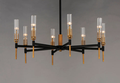 Maxim Flambeau Chandelier Model: 16128CLBKAB