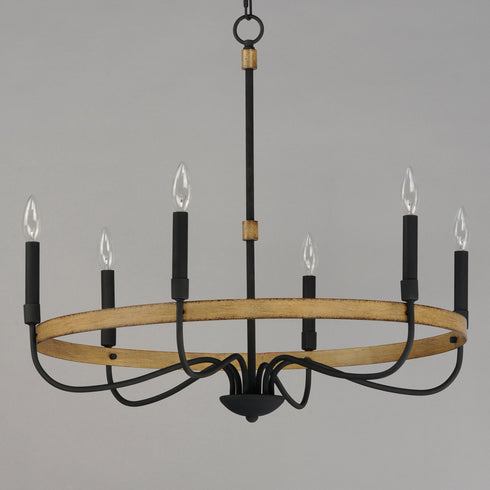 Maxim Franklin 6 Light Chandelier Model: 14446DWBK