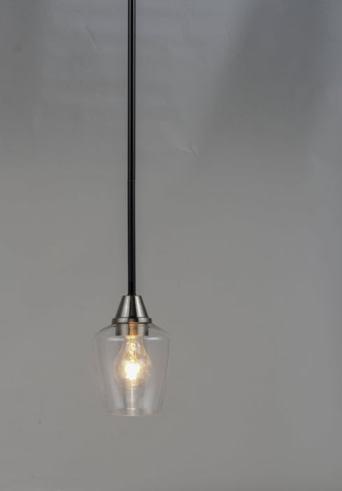 Maxim Goblet 1 Light Mini Pendant Model: 96120CLBKSN