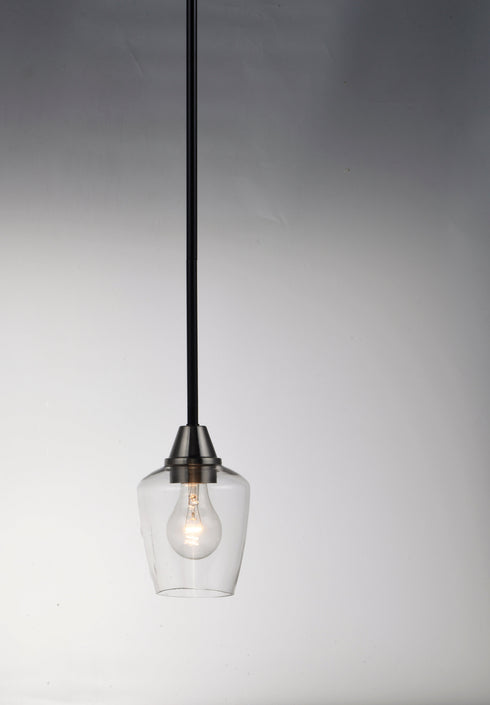 Maxim Goblet 1 Light Mini Pendant Model: 96120CLBKSN