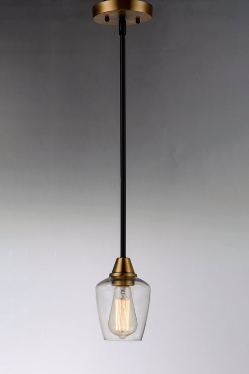 Maxim Goblet 1 Light Mini Pendant Model: 96120CLBKSN