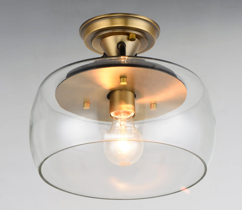 Maxim Goblet 1 Light Semi Flush Mount Model: 26129CLBKSN
