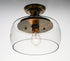 Maxim Goblet 1 Light Semi Flush Mount Model: 26129CLBKSN