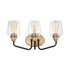 Maxim Goblet 3 Light Bath Vanity Model: 26122CLBKSN