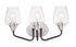 Maxim Goblet 3 Light Bath Vanity Model: 26122CLBKSN