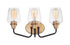 Maxim Goblet 3 Light Bath Vanity Model: 26122CLBKSN