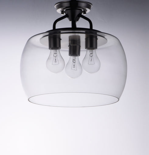 Maxim Goblet 3 Light Semi Flush Mount Model: 26130CLBZAB