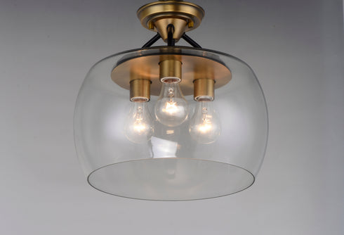 Maxim Goblet 3 Light Semi Flush Mount Model: 26130CLBZAB