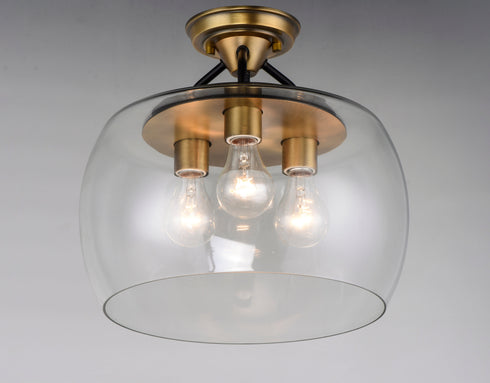 Maxim Goblet 3 Light Semi Flush Mount Model: 26130CLBZAB