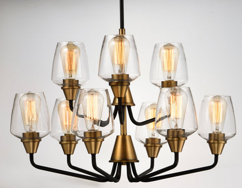 Maxim Goblet 9 Light Chandelier Model: 26127CLBZAB