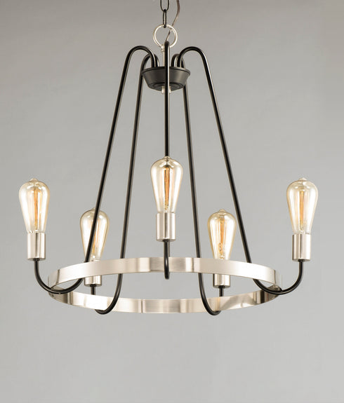 Maxim Haven Single Tier Chandelier Model: 11735BKSN