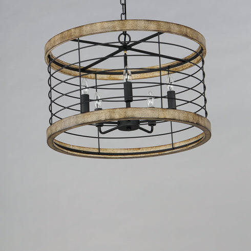 Maxim Homestead 24 Inch 5 Light Chandelier Model: 12515DWBK