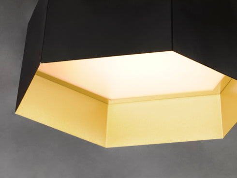 Maxim Honeycomb 1 Light LED Flush Mount Model: 30330BKGLD