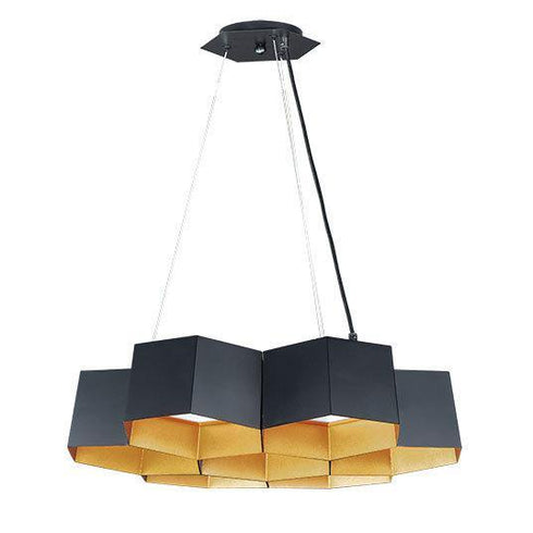 Maxim Honeycomb 7 Light LED Chandelier Model: 30337BKGLD